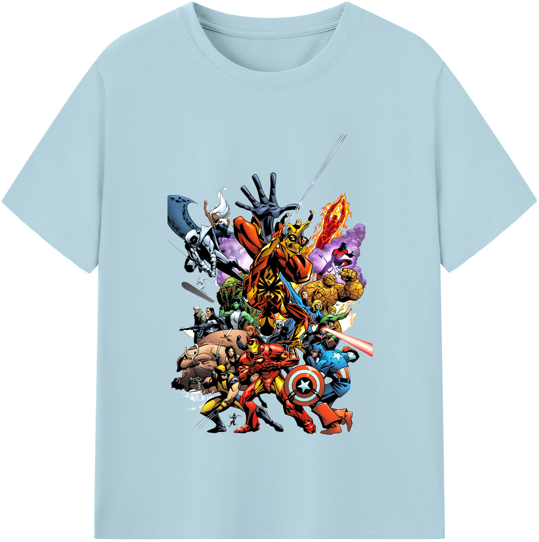 （画像用） アベンジャーズ The Avengers 綿100％半袖Tシャツ（フロントプリント）